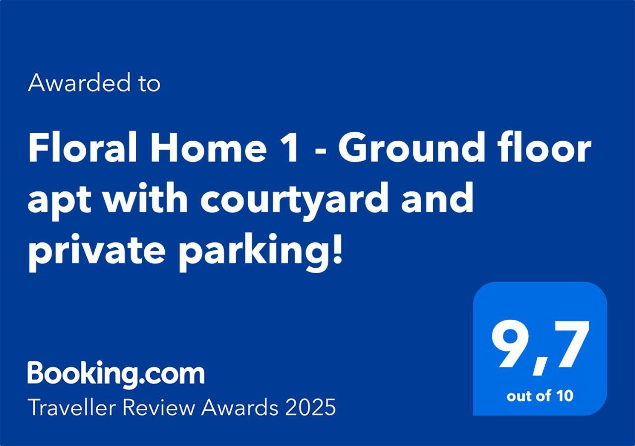 Floral Home 1 - Ground Floor Apt With Courtyard And Private Parking! Atene Esterno foto